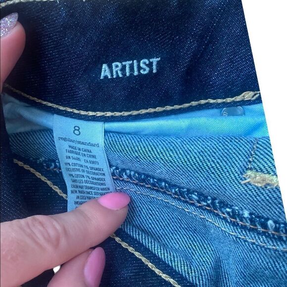 American Eagle Women’s Artist Cropped Jeans Size 8 - Picture 3 of 5